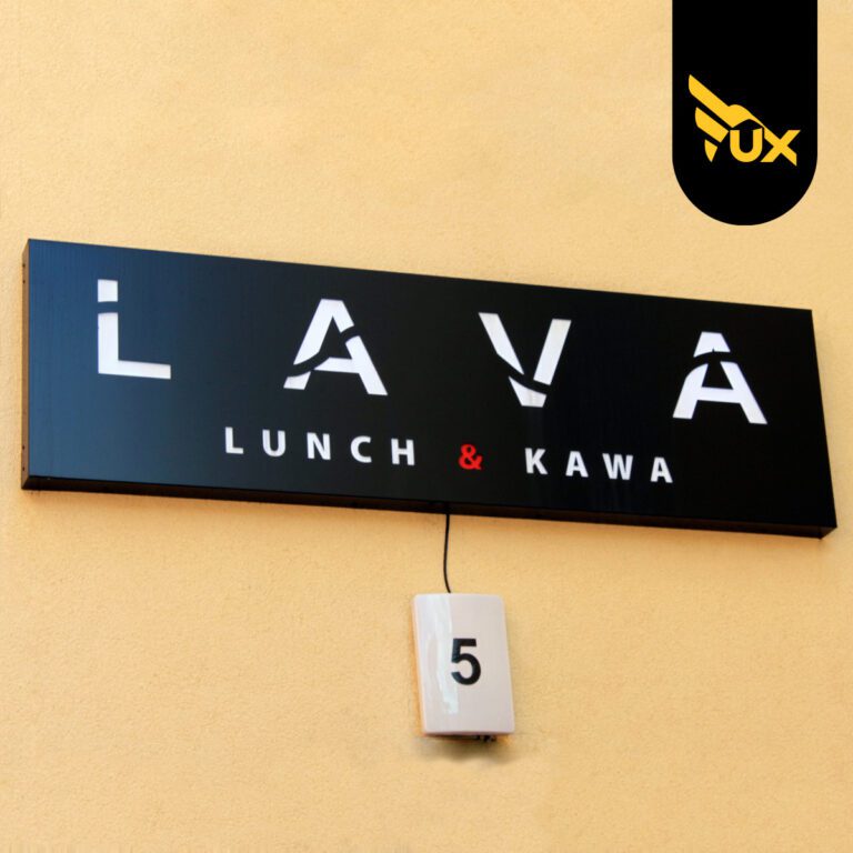 LAVA - szyld reklamowy LED
