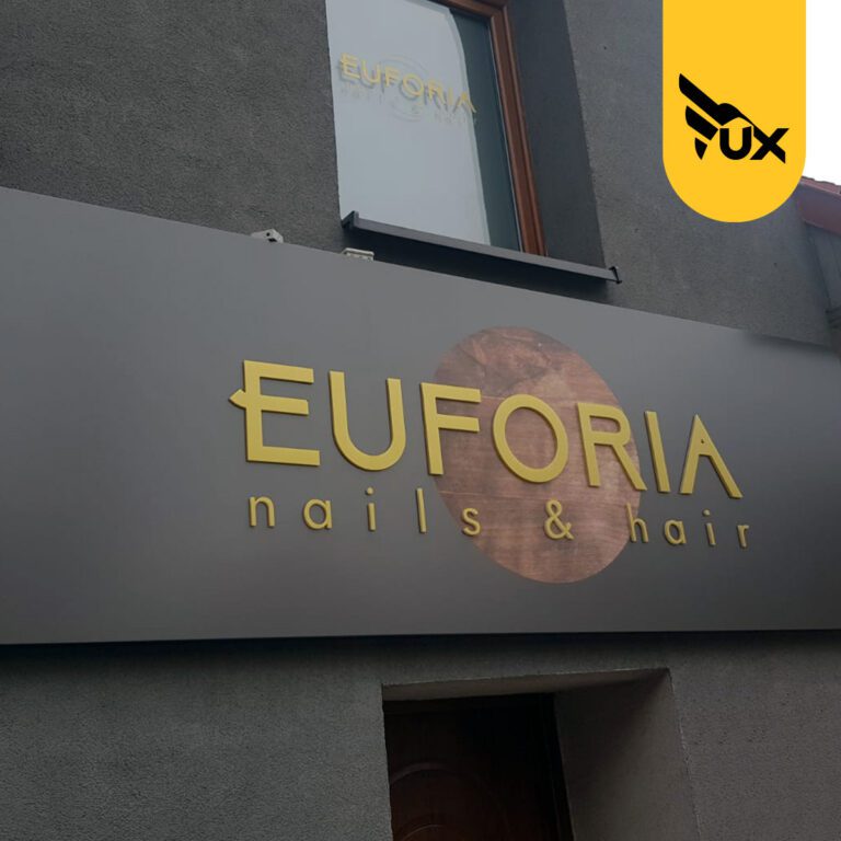 Euforia nails & hair - kaseton reklamowy