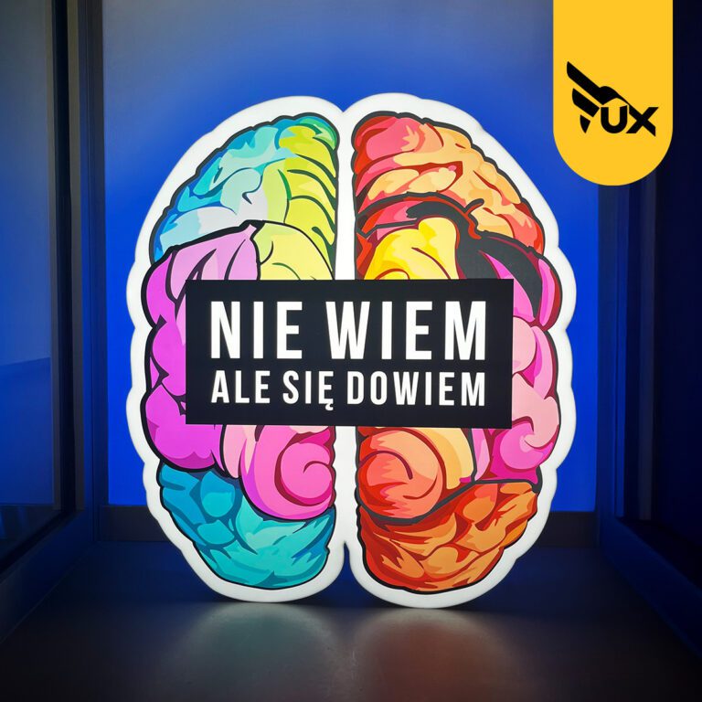 Nie wiem, ale się dowiem! - podświetlany kaseton