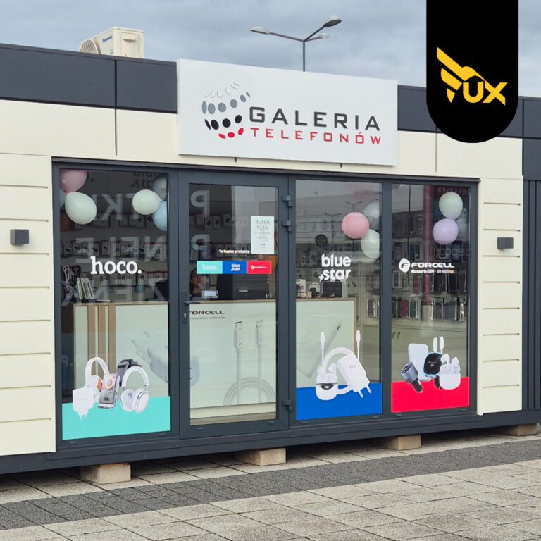 Galeria telefonów - oklejanie sklepu