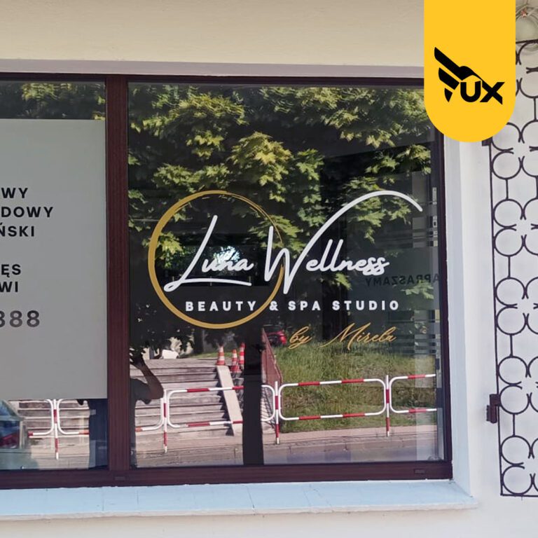 Luna Wellness - wyklejanie witryn