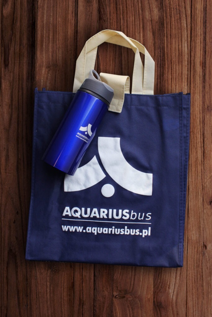 Realizacja Aquarius Bus torby materiałowe bidony