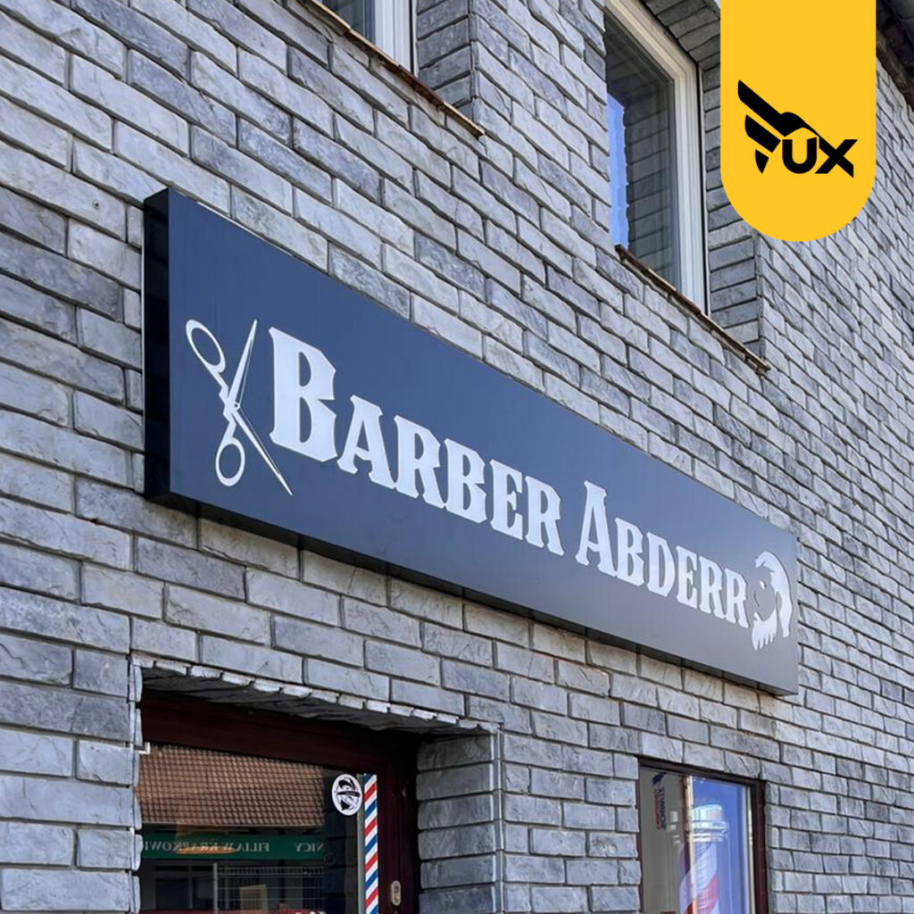 Barber Abderr - szyld reklamowy