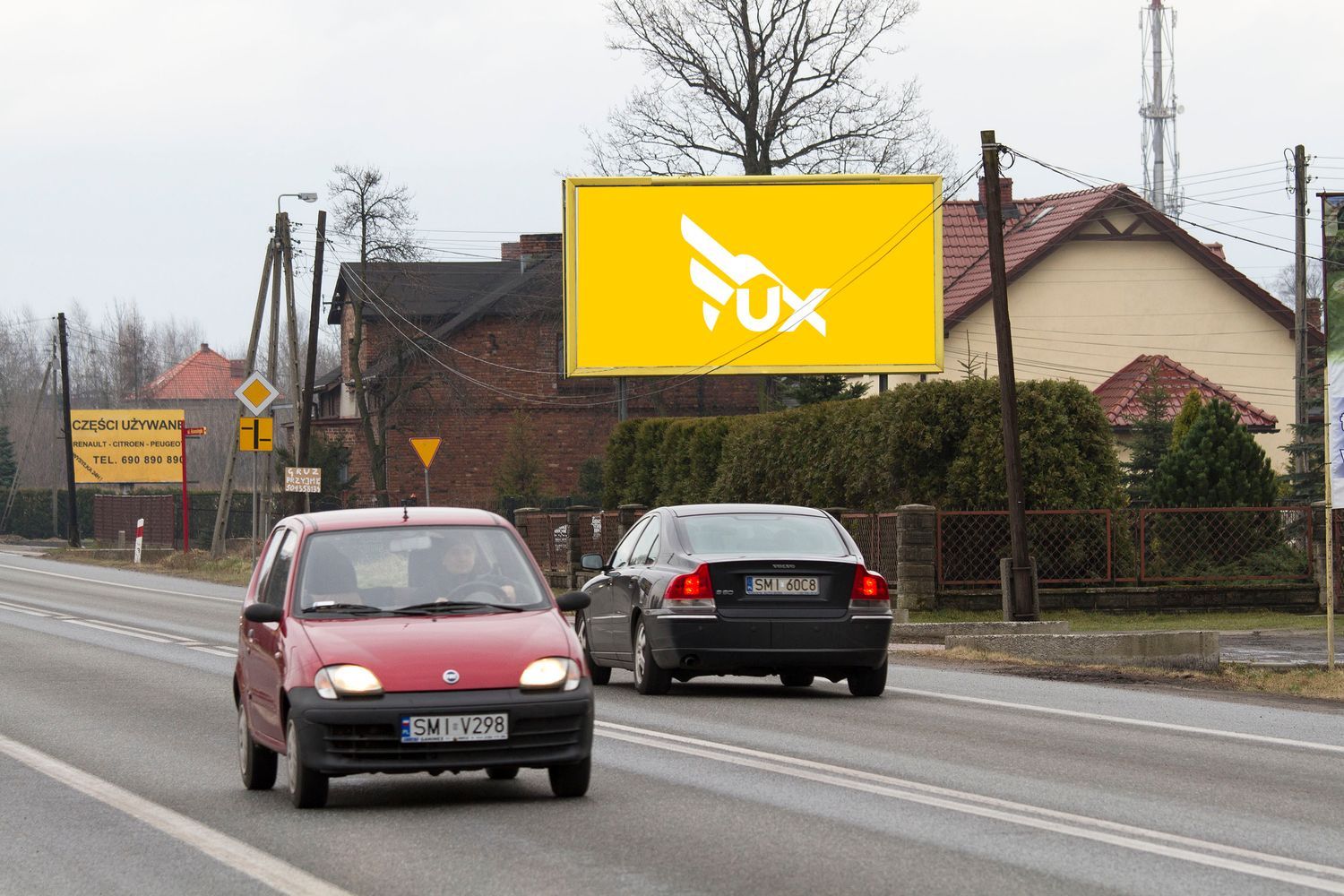 Billboardy Gliwice | Lokalizacje, koszt reklamy i terminy. Reklama zewnętrzna. 5 Billboard 18m2 - fux.pl